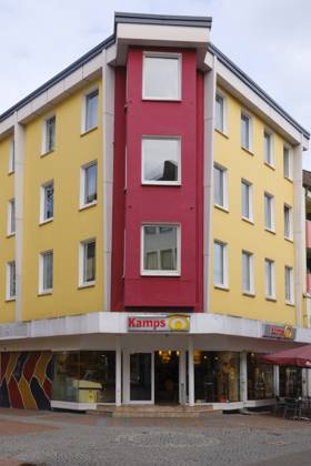 color Residential building and Commercial building, Dortmund, Ruhr area ...