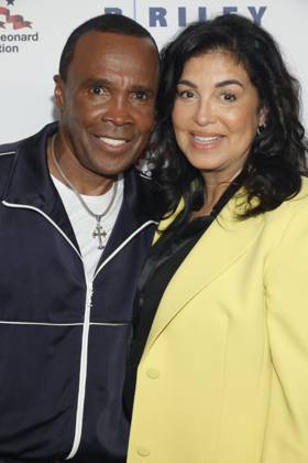 BEVERLY HILLS, CA - MAY 24: Sugar Ray Leonard and Bernadette Robi at ...