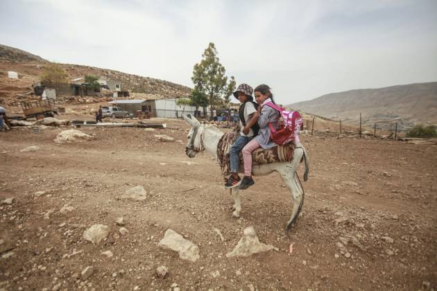 June 1, 2023, Jordan Valley, Palestine: A Palestinian Bedouin kid ...