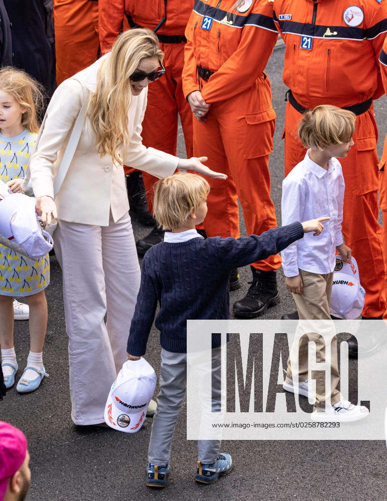 Royals At E Prix Monaco Beatrice Borromeo with her sons Stefano