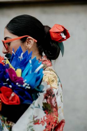 Street style, Snehal and Jyoti Babani arriving at Louis Vuitton