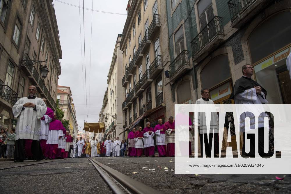 June 8, 2023, Lisbon, Portugal: Church authorities are seen walking ...