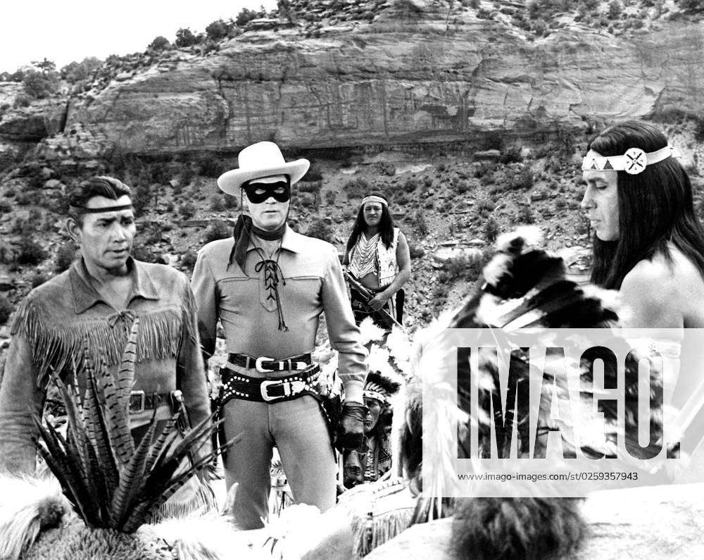 THE LONE RANGER, from left, Jay Silverheels, Clayton Moore, Michael ...