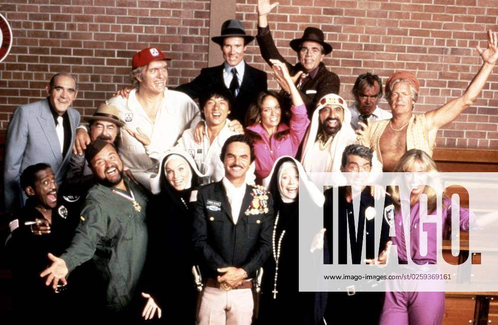 CANNONBALL RUN II, from left, front, Sammy Davis, Jr., Dom DeLuise