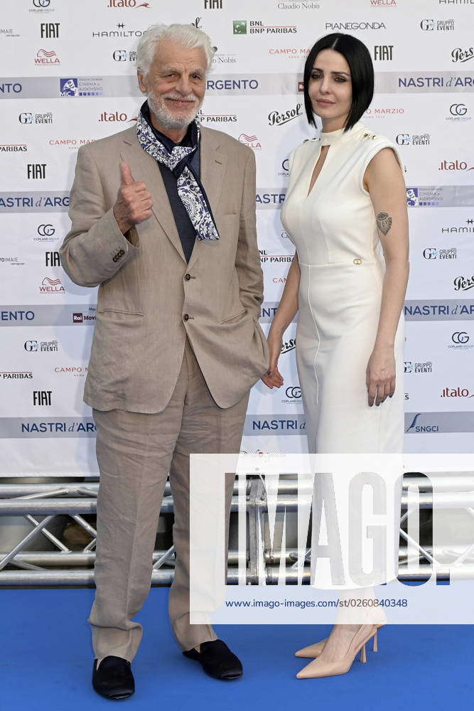 Michele Placido with wife Federica Vincenti at the award ceremony