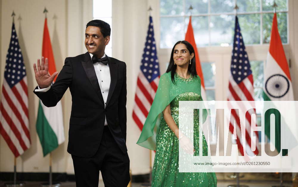 Representative Ro Khanna, a Democrat from California, left, and Ritu ...