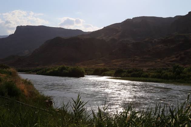 June 21, 2023, Jolfa, East Azerbaijan, Iran: A view of the Aras River ...