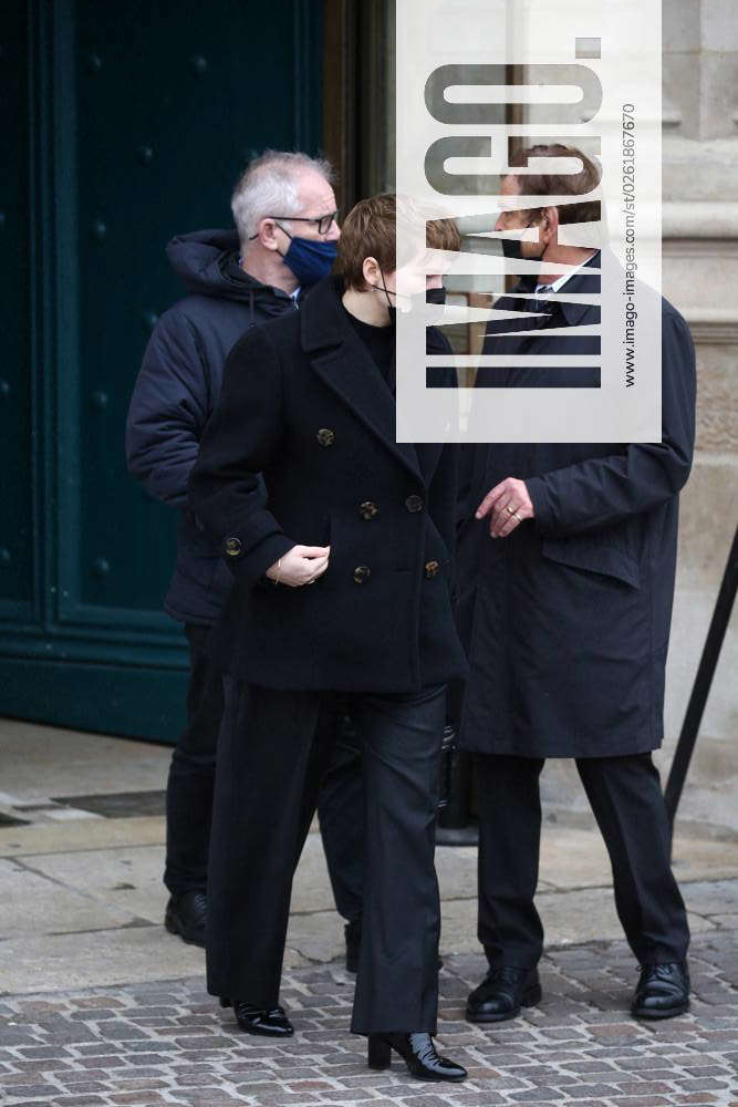 Gaspard Ulliel Funeral Paris Lea Seydoux during the funeral service