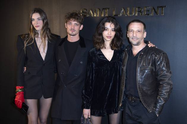 PFW Saint Laurent Front Row Carmen Kassovitz and Mathieu Kassovitz  attending the Saint-Laurent