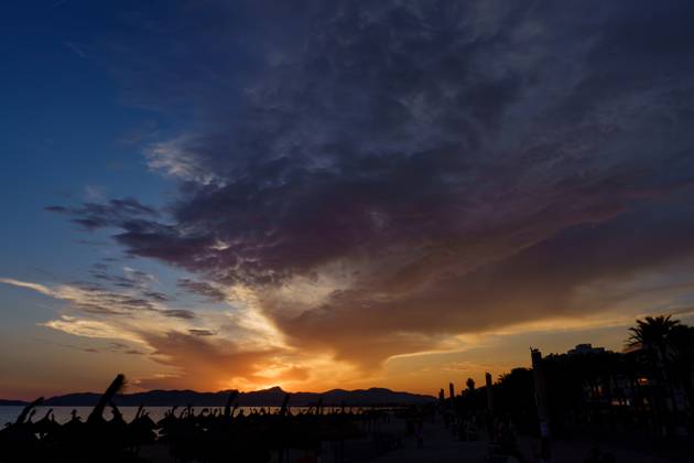 Sunset at Playa de Palma in Mallorca in July 2023 Sunset at Playa de ...