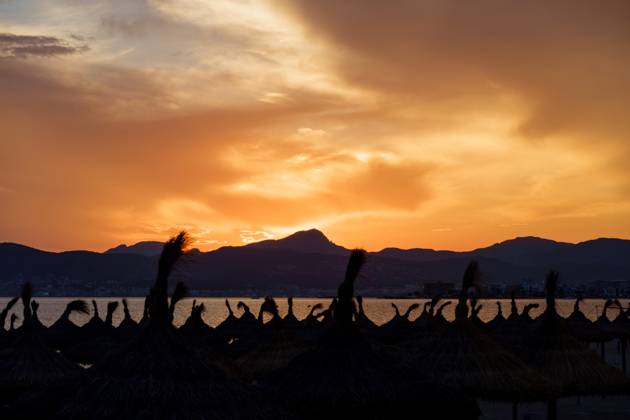 Sunset at Playa de Palma in Mallorca in July 2023 Sunset at Playa de ...