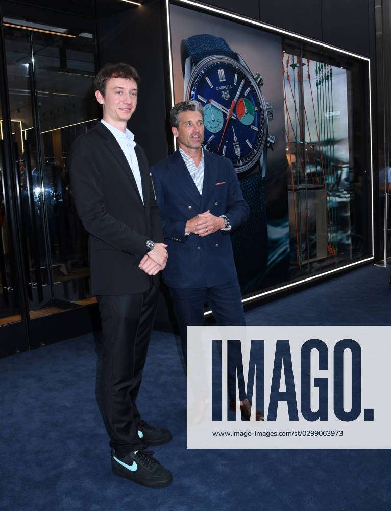 July 12, 2023, New York, New York, USA: Frederic Arnault and Patrick  Dempsey attend the TAG Heuer 5th Avenue Flagship Boutique Opening at 645  5th Ave in New York. (Credit Image: ©