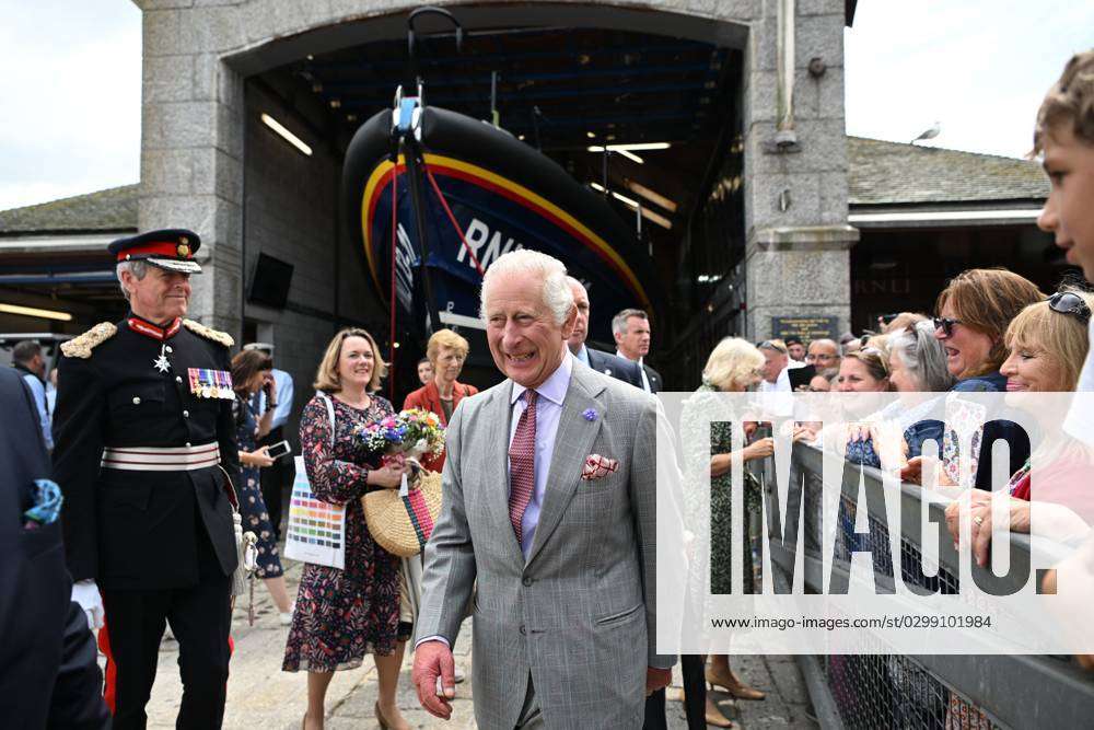 The King And Queen Visit Cornwall ST IVES, ENGLAND - JULY 13: King Charles  III and Queen
