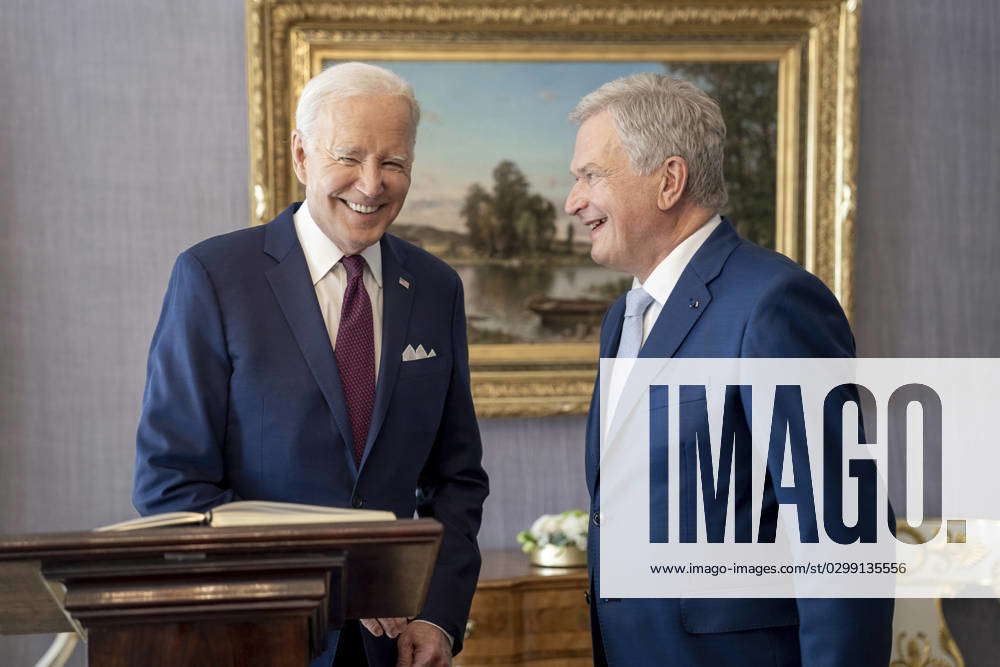 July 13, 2023, Helsinki, Finland: U.S President Joe Biden shares a ...