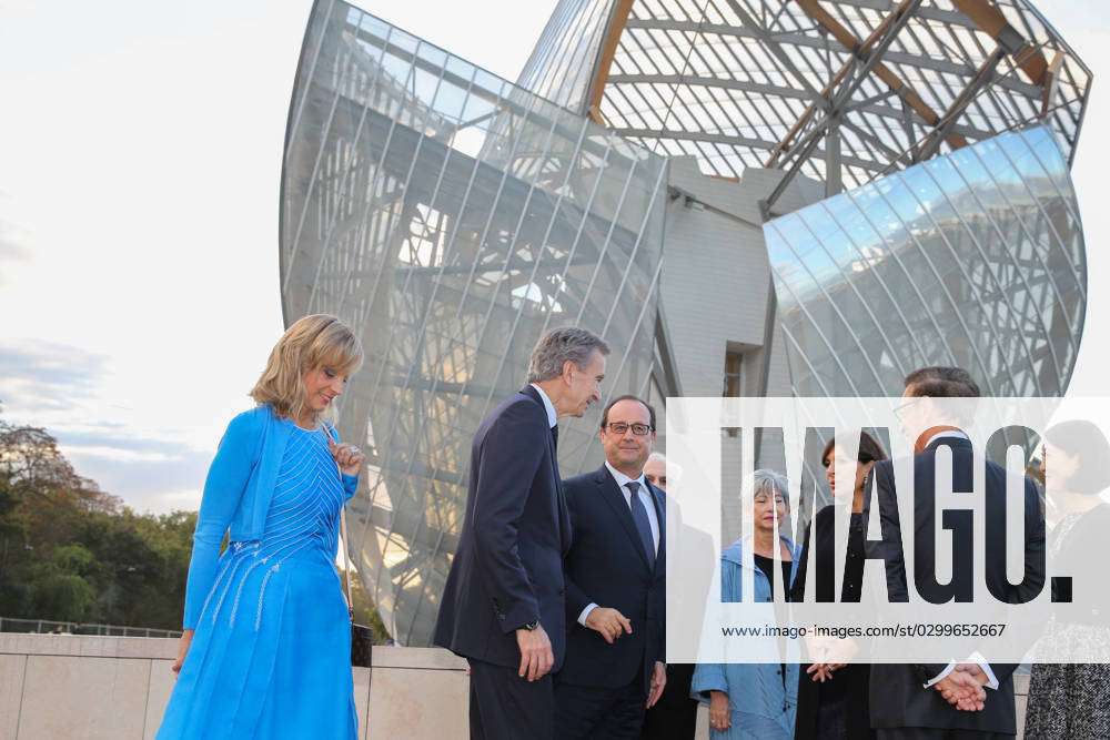Louis Vuitton Foundation Inauguration - Paris (L-R) Helene Mercier-Arnault,  LVMH CEO Bernard