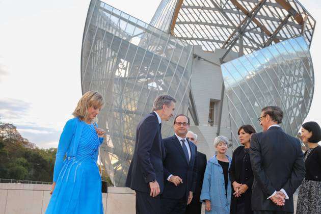 Louis Vuitton Foundation Inauguration - Paris (L-R) Helene Mercier