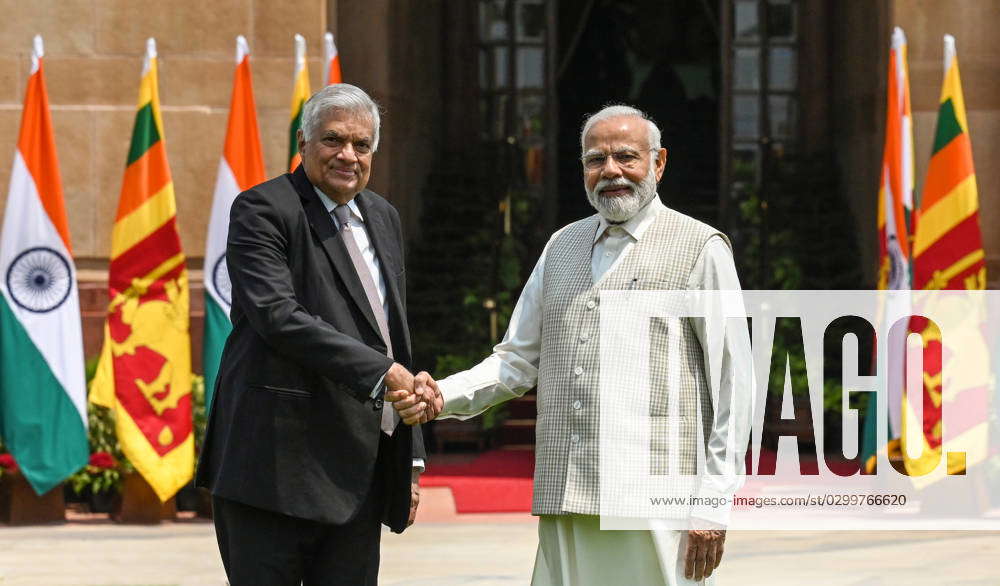 NEW DELHI, INDIA JULY 21: Sri Lankan President Ranil Wickremesinghe (L ...