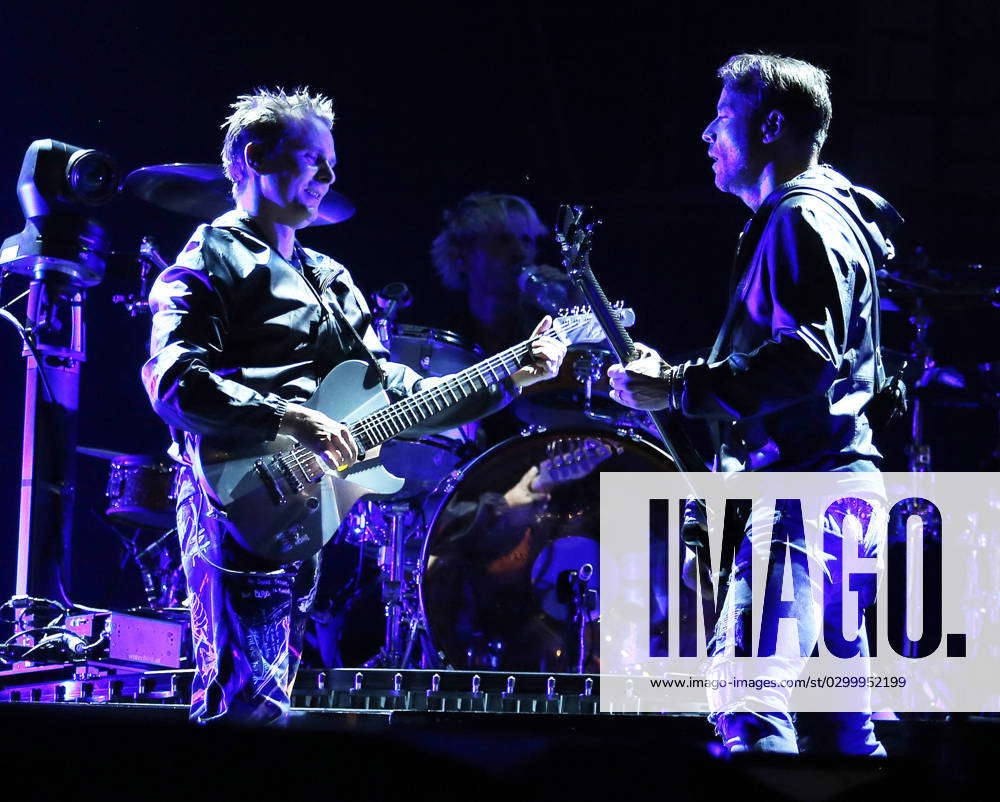 Muse In Concert At The San Siro Stadium In Milan Matthew Bellamy Chris Wolstenholme Bass