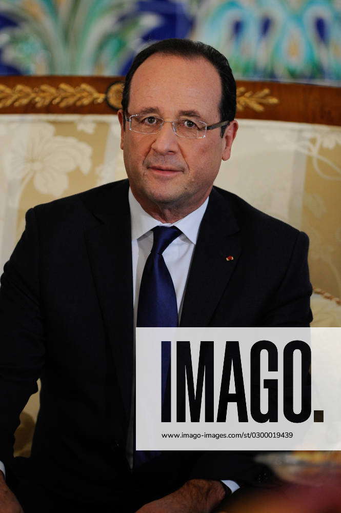 Francois Hollande begins visit to Algeria French President Francois Hollande attends a ceremony at