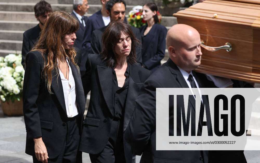 Jane Birkin: Charlotte Gainsbourg and Lou Doillon carry mother's coffin at  Paris funeral