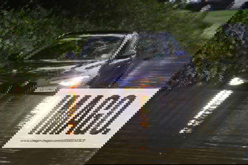 News West Nyack Flooding July 25, 2023; West Nyack, NY, USA; A car is