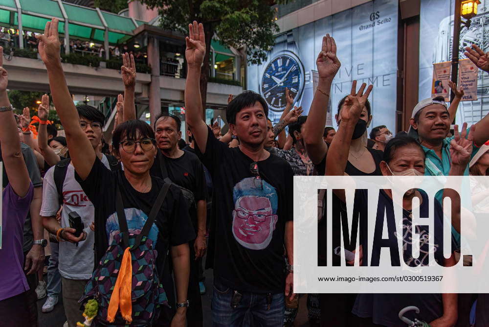 July 29, 2023, Bangkok, Thailand: Protesters Seen Making Three Finger ...