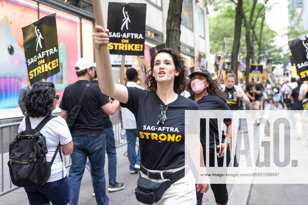 August 4, 2023, New York City, NY, USA: Demonstrators during the act ...