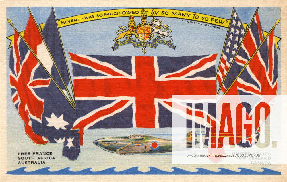 Allied Flags - Hawker Hurricane - WWII Propaganda Allied Flags - Hawker ...