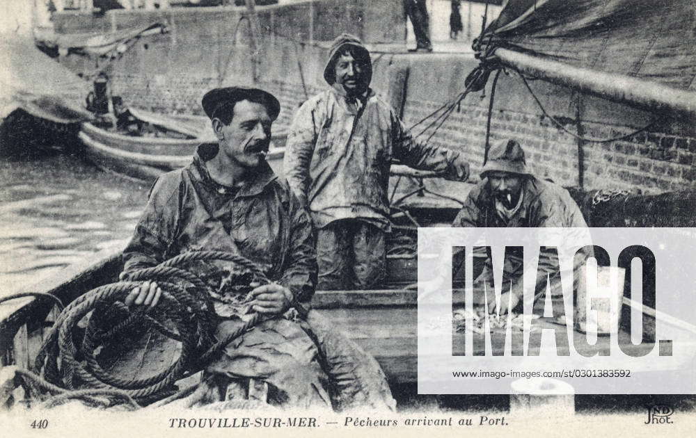 Fisherman arriving into port - Trouville-sur-Mer, France Fisherman ...