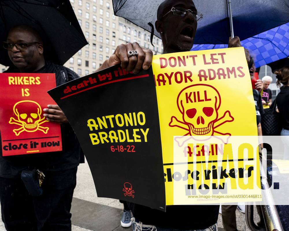 New York City, United States. 13th Aug, 2023. A man holding a sign