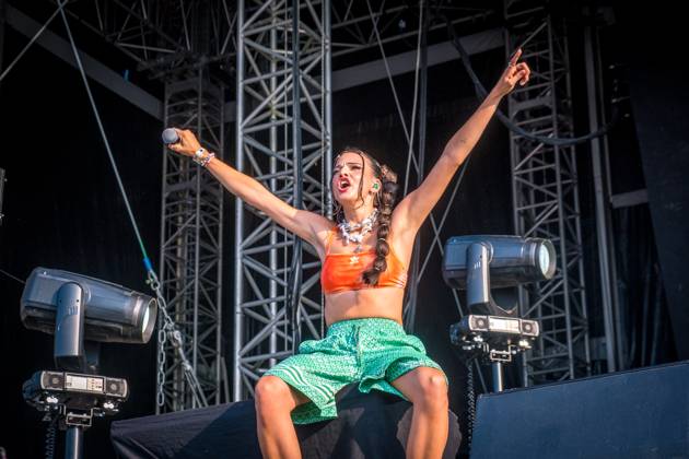 German rapper Nina Chuba Nina Katrin Kaiser on the Blue Stage of ...