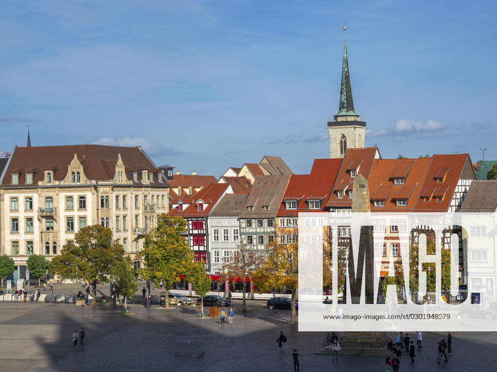 View of the city of Erfurt, the capital and largest city of the Central ...