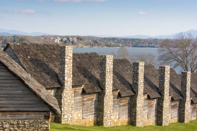 USA, Tennessee. Fort Loudon State Historic Park British fortification ...