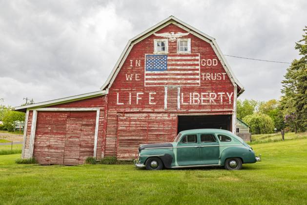 Latah, Washington State, USA. Vintage Plymouth Super De Luxe automobile ...