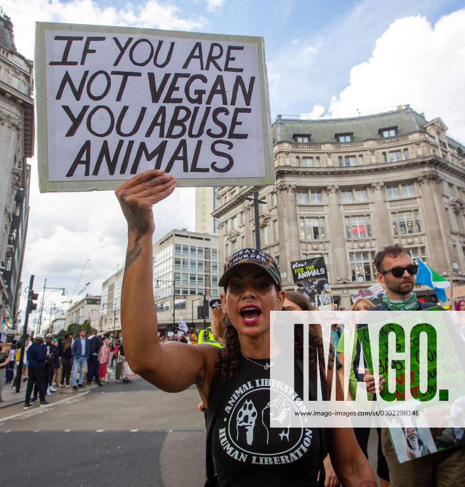 London, England, United Kingdom: Animal rights activists are seen ...