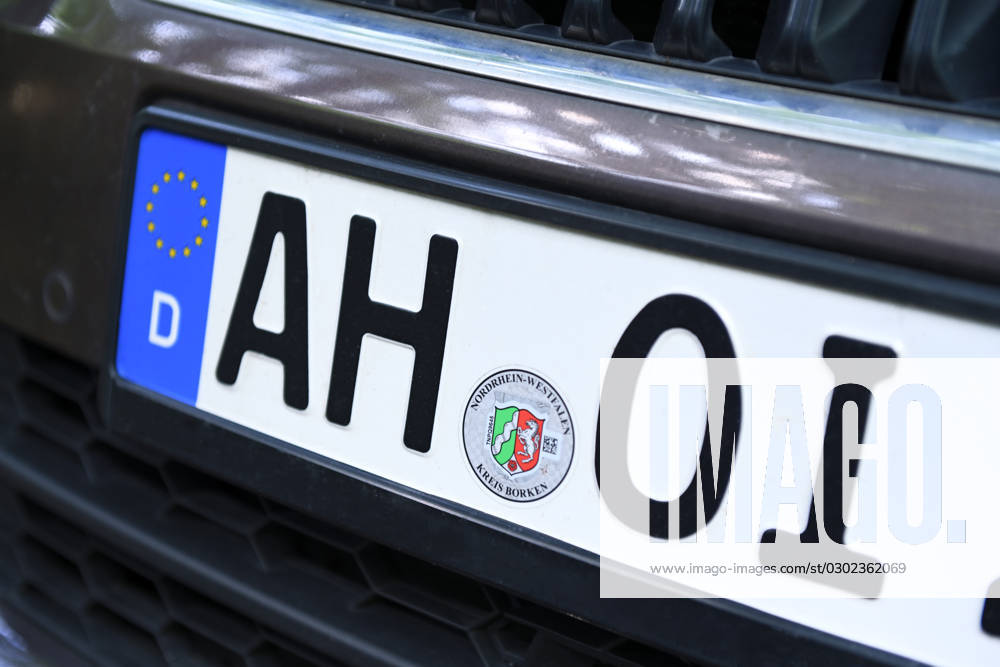 2x North Rhine-Westphalia License Plate Stickers – Germany Number Plate Decals