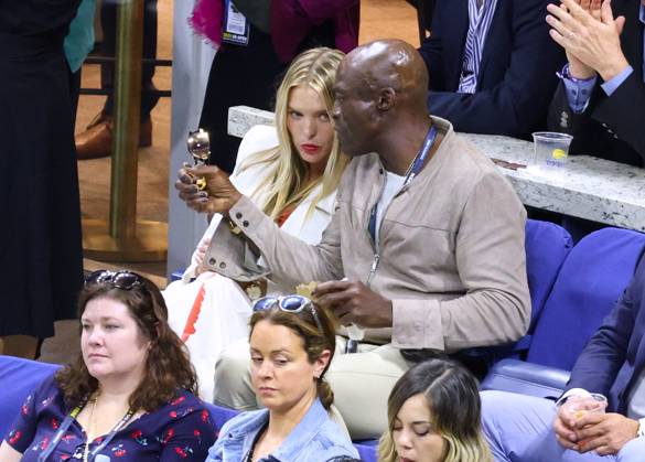 Seal Attends US Open - NYC Singer Seal with his girlfriend Laura ...