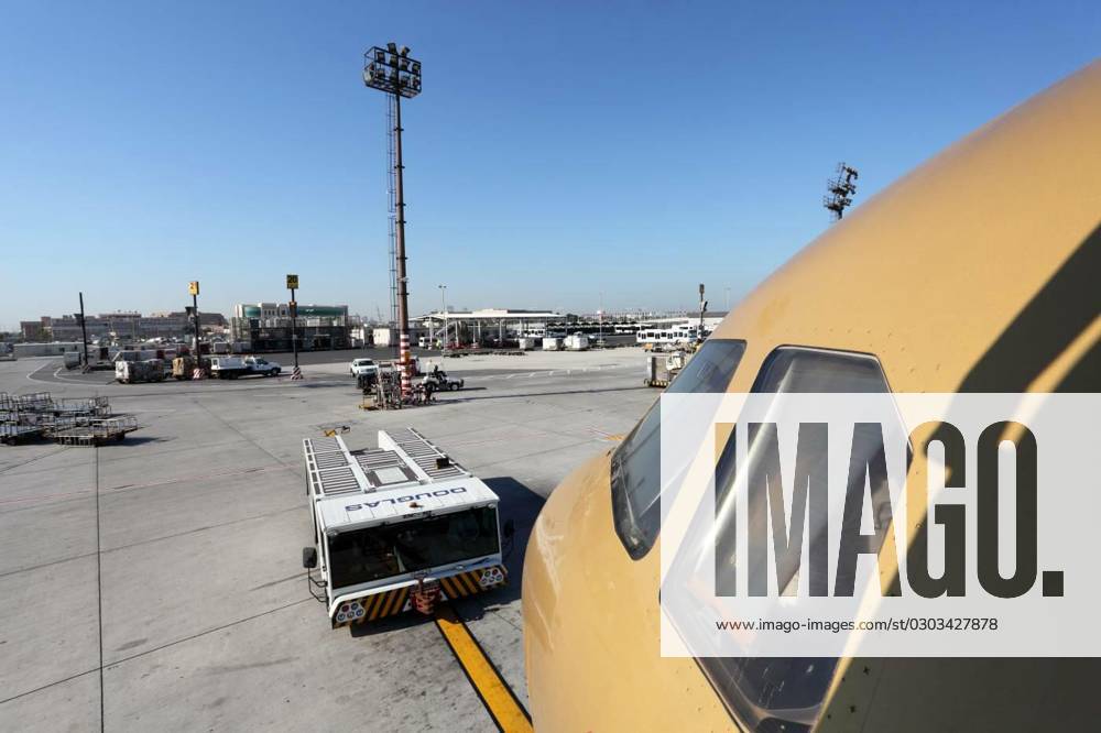 Gulf Air airplane at the Manama Airport. Kingdom of Bahrain, Middle ...