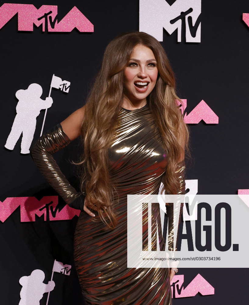 Thalia arrives on the red carpet at the 2023 MTV Video Music Awards VMA ...