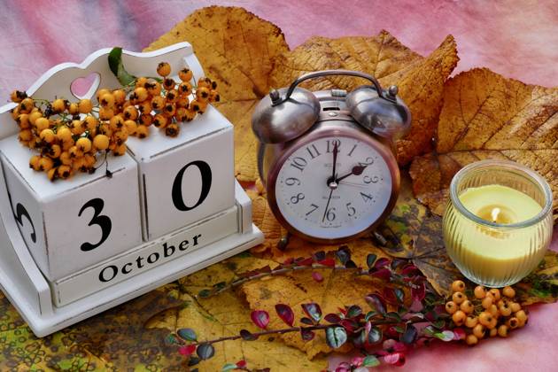 On the last Sunday of October in the UK, the clocks go back by one hour ...