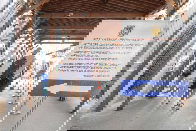 Cyprus Border control between the north and the south of the island