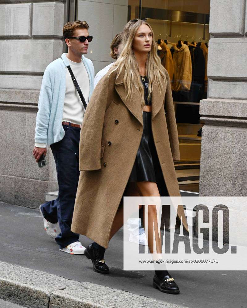 Romee Strijd showcases her off-duty style at Milan Fashion Week