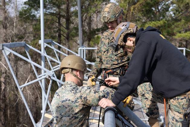 U.S. Marine Corps Cpl. Connor W. Morey, an instructor assigned to ...