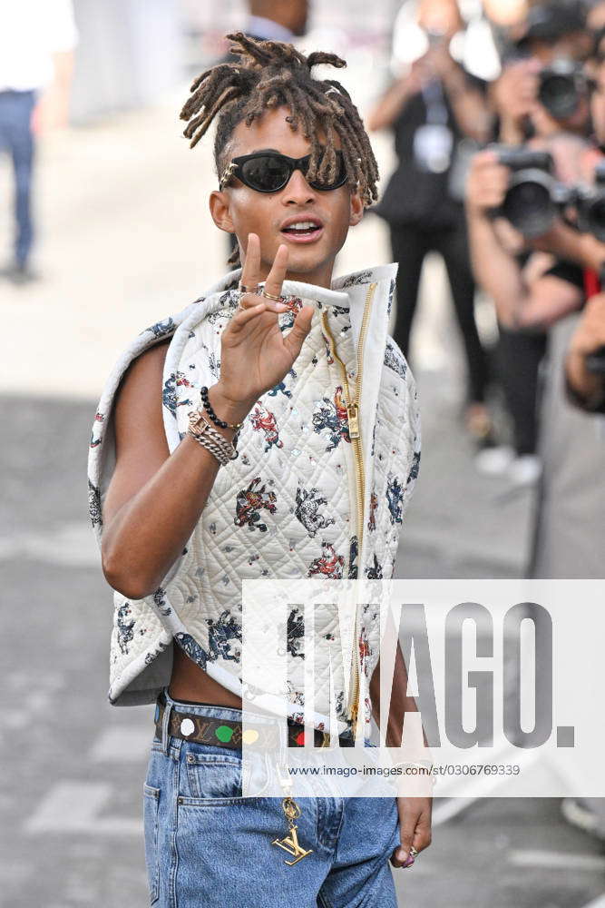 PFW Louis Vuitton Arrivals Jaden Smith attending the Louis Vuitton