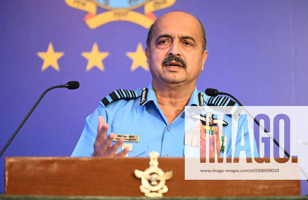 NEW DELHI, INDIA - OCTOBER 3: Chief of the Air Staff Marshal Vivek Ram ...