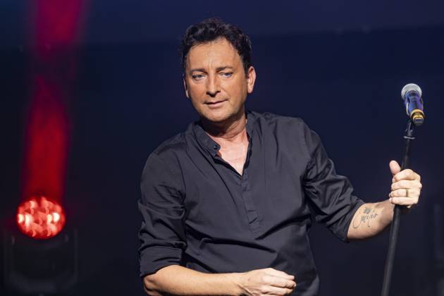 Singer Fredi Malinowski alias Freddy März from the German Schlager Duo  Fantasy during a performance