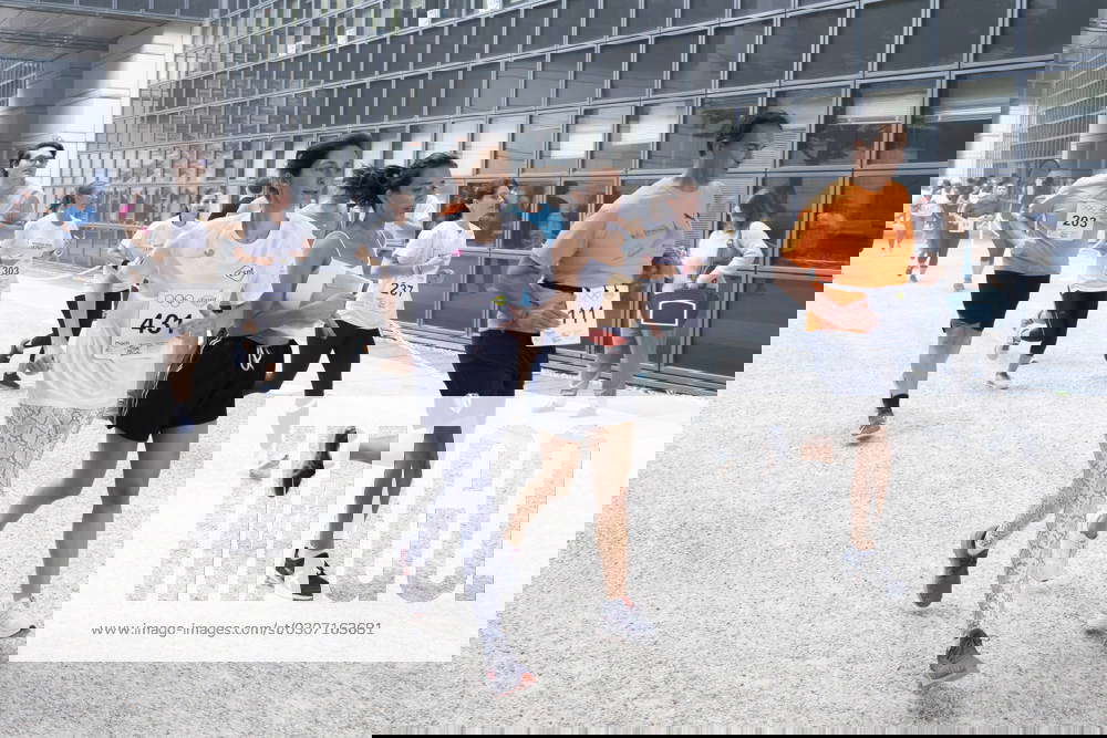 Paris, France October 5, 2023 - Olympic Flag Tour at the Ministry of