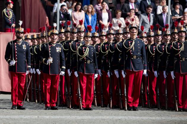 Cadet Princess Leonor of Spain at the swearing-in ceremony at the ...