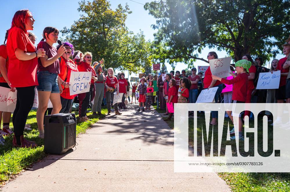 Syndication: The Coloradoan Poudre School District Students March Along 