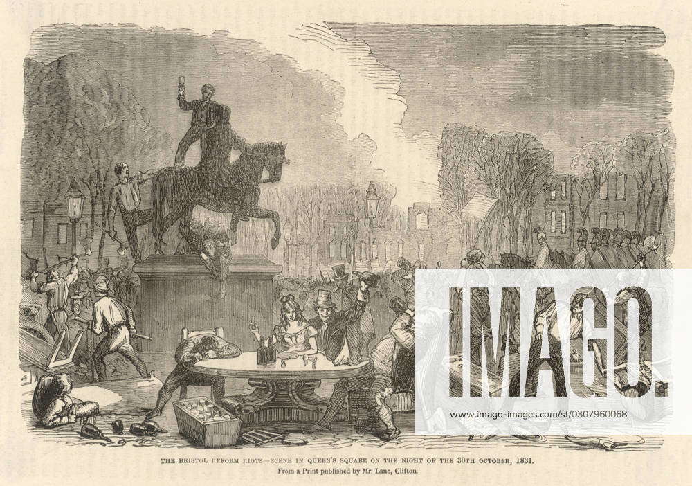 The Queens Square Riots BRISTOL RIOT 1831 CASSEL Queen s Square, Bristol, during the protest ...